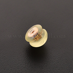 316サージカルステンレススチール製ピアスキャッチ  tpeプラスチックパーツ  ピアスバックキャッチ  半円/ドーム  ローズゴールド  4.5x5mm&nbsp;X-KY-H004-01RG
