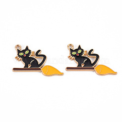 Eco-Friendly Alloy Enamel Pendants&nbsp;X-ENAM-T011-80A-NR