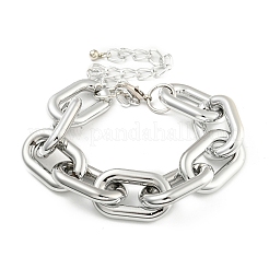 Chunky CCB Plastic Curb/Cable Chain Necklaces for Women&nbsp;NJEW-K261-01A-P-1