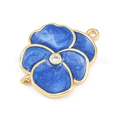 Brass Enamel Connector Charms&nbsp;KK-L275-57G-08