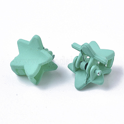 ヘアアクセサリー  プラスチックバンスクリップ  スプレー式塗料  スター  ミックスカラー  14x14x17mm&nbsp;PHAR-R176-01