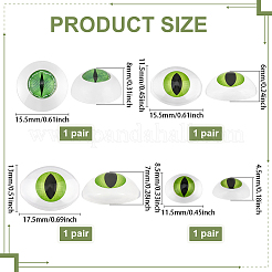 4 Pair 4 Colors Acrylic Craft Doll Eye&nbsp;DIY-PH0031-73