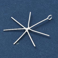スターリングシルバー 925 個、爪プロング 6 個、ブランクカボションセッティング  マウント爪のセッティングが簡単  不規則な原石用  銀  38x30~31.5x1mm  穴：3mm&nbsp;STER-D310-01S