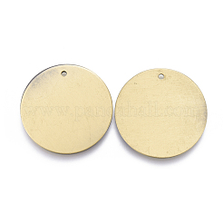 真鍮チャーム  フラットラウンド  ブラッシングアンティークブロンズ  25x0.8mm  穴：1mm&nbsp;KK-E719-01AB-25mm