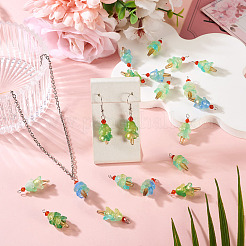 20Pcs 4 Styles Glass Ice Cream Pendants&nbsp;PALLOY-TAC0242-02