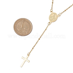 304 Stainless Steel Virgin Rosary Bead Necklaces&nbsp;NJEW-JN05107