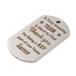 Non-Tarnish 201 Stainless Steel Pendants&nbsp;STAS-L079-14P