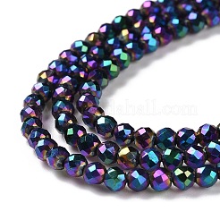 Electroplate Glass Beads Strands&nbsp;GLAA-H021-01B-FP11