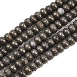 Natural Pyrite Beads Strands&nbsp;G-L647-D07-4x6mm