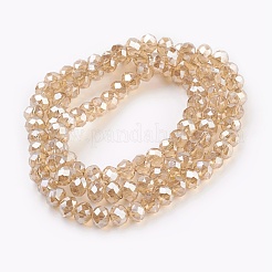 Electroplate Glass Beads Strands&nbsp;GLAA-K027-PL-A07
