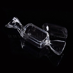 透明なプラスチック製のビーズ収納容器  キャンディ  透明  8.2x2.15x2.35cm&nbsp;LS-CON-K007-03
