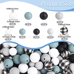 100Pcs Silicone Beads&nbsp;SIL-PA0001-40B