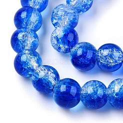 Transparent Crackle Baking Paint Glass Beads&nbsp;X1-DGLA-T003-01B-03