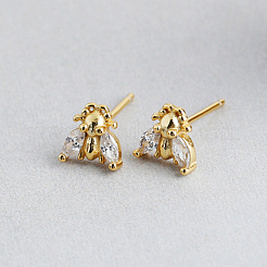 Simple and Elegant S925 Sterling Silver Insects Stud Earrings&nbsp;YF0930-1