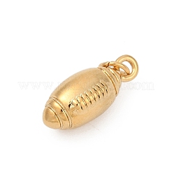 316lサージカルステンレス  丸カン付き  18KGP本金メッキ  イオンプレーティング（ip）  ラグビー  18x8.5x7.5mm  穴：3.2mm&nbsp;STAS-D305-05G-D-1
