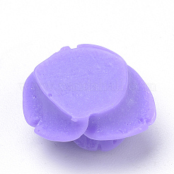 樹脂カボション  花バラ  青紫色  14x15x7mm  ボトム：9.5mm&nbsp;CRES-Q197-25B