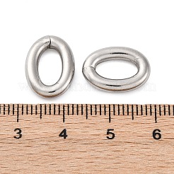 変色しにくい304ステンレススチール製丸カン  オープン丸カン  オーバル  ステンレス鋼色  15x11x3mm  内径：8.5x4.5mm&nbsp;STAS-L234-144-144K