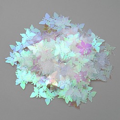 Rainbow Iridescent PVC Paillette/Sequins Links&nbsp;KY-WH0046-100I
