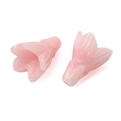 染色された合成珊瑚彫刻ビーズ  花  パールピンク  12.5~13x10~10.5mm  穴：1.2mm&nbsp;GG-CBA993E-02A-10