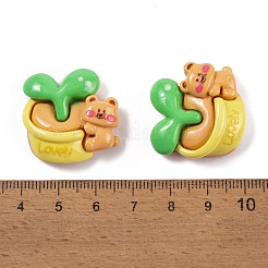 不透明樹脂デコデンカボション  動物植物  犬の植物  25.5x26x9mm&nbsp;CRES-O007-04B