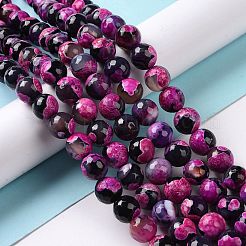 Natural Fire Crackle Agate Bead Strands&nbsp;G-K166-06F-10mm-01