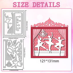 Ballet Dancer Carbon Steel Cutting Dies Stencils&nbsp;DIY-WH0309-2997