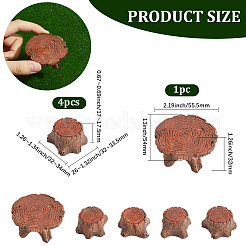 1Set 5Pcs Resin Stump Tables & Chairs Display Decorations&nbsp;DJEW-SP0001-25