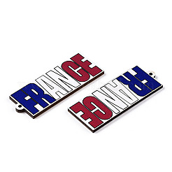 French Theme Printed Wood Pendants&nbsp;WOOD-N016-09