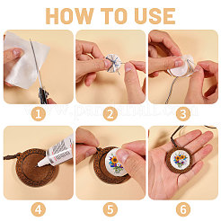 DIY Wood Pendant Decorations Making Kits&nbsp;HJEW-CA00077
