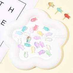 50Pcs Transparent Spray Painted Glass Beads&nbsp;GLAA-FS0002-06A