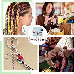 14Pcs 7 Style Donut Opaque Resin Imitation Food Pendant Stitch Markers&nbsp;HJEW-AB00712