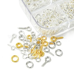 DIY 510 個 6 スタイル鉄ネジアイピンペグベイル  273個の真鍮製丸カン付き  ミックスカラー  8~10x4~5x1~1.2mm  穴：2~2.8mm&nbsp;DIY-FS0005-34