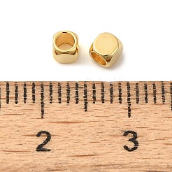 201ステンレスビーズ  キューブ  18KGP本金メッキ  3x3x3mm  穴：2.2mm&nbsp;STAS-K274-07C-G