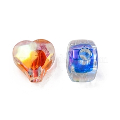 UV Plating Rainbow Iridescent Acrylic Beads&nbsp;OACR-F004-05