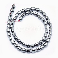 非磁性合成ヘマタイトビーズ連売り  ナゲット  原色  9x5~7mm  穴：1mm  約45個/連  15.7インチ（40cm）&nbsp;G-L488-B-15
