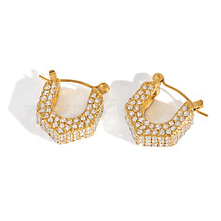 304 Stainless Steel U-Shaped Hoop Earrings&nbsp;DB0616