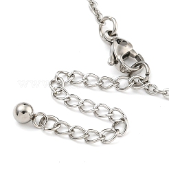 Non-Tarnish Summer Beach 304 Stainless Steel Cable Chains Fish Charm Bracelets&nbsp;BJEW-P334-04P