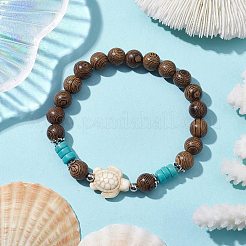 Beach Tortoise Synthetic Turquoise Bracelets&nbsp;BJEW-JB10303-01