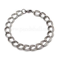 201 Stainless Steel Curb Chain Bracelets for Men&nbsp;STAS-T077-06P