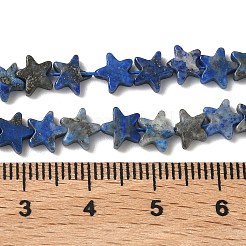 天然石ラピスラズリビーズ連売り  スター  6x6x2mm  穴：0.7mm  約72個/連  14.96''（38センチメートル）&nbsp;G-F817-A03-01