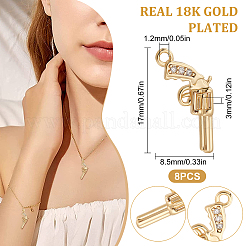 Brass Micro Pave Cubic Zirconia Pendants&nbsp;FIND-BBC0001-35