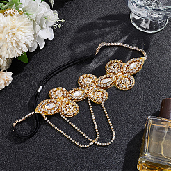 Glass Rhinestone HeadBands for Women&nbsp;OHAR-WH0021-74G