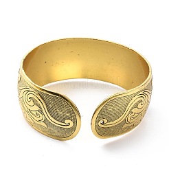 Alloy Wide Open Cuff Bangle for Women&nbsp;BJEW-G662-01C-AG