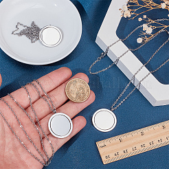 DIY Flat Round Necklaces Making Kits&nbsp;DIY-SC0003-51P