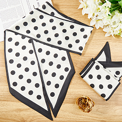 Polka Dot Pattern Polyester Fabric Scarf for Women Girls&nbsp;AJEW-WH20072-65