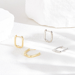 10 Pairs 2 Colors Brass Huggie Hoop Earrings&nbsp;EJEW-UN0003-09