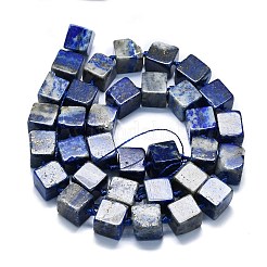 天然ラピックラウリビーズ連売り  キューブ  8~9x8~9x8~9mm  穴：1mm  約35個/連  16.93''（43センチメートル）&nbsp;G-K245-F02-02