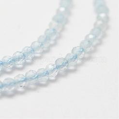 Natural Aquamarine Bead Strands&nbsp;G-P270-2mm-15