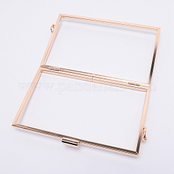 DIYアイアンバッグフレーム  シリコンモールド用  長方形  ライトゴールド  129x217x16mm&nbsp;FIND-WH0056-49KCG
