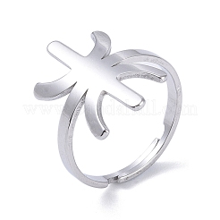 Non-Tarnish 201 Stainless Steel Adjustable Finger Rings&nbsp;RJEW-C074-02P